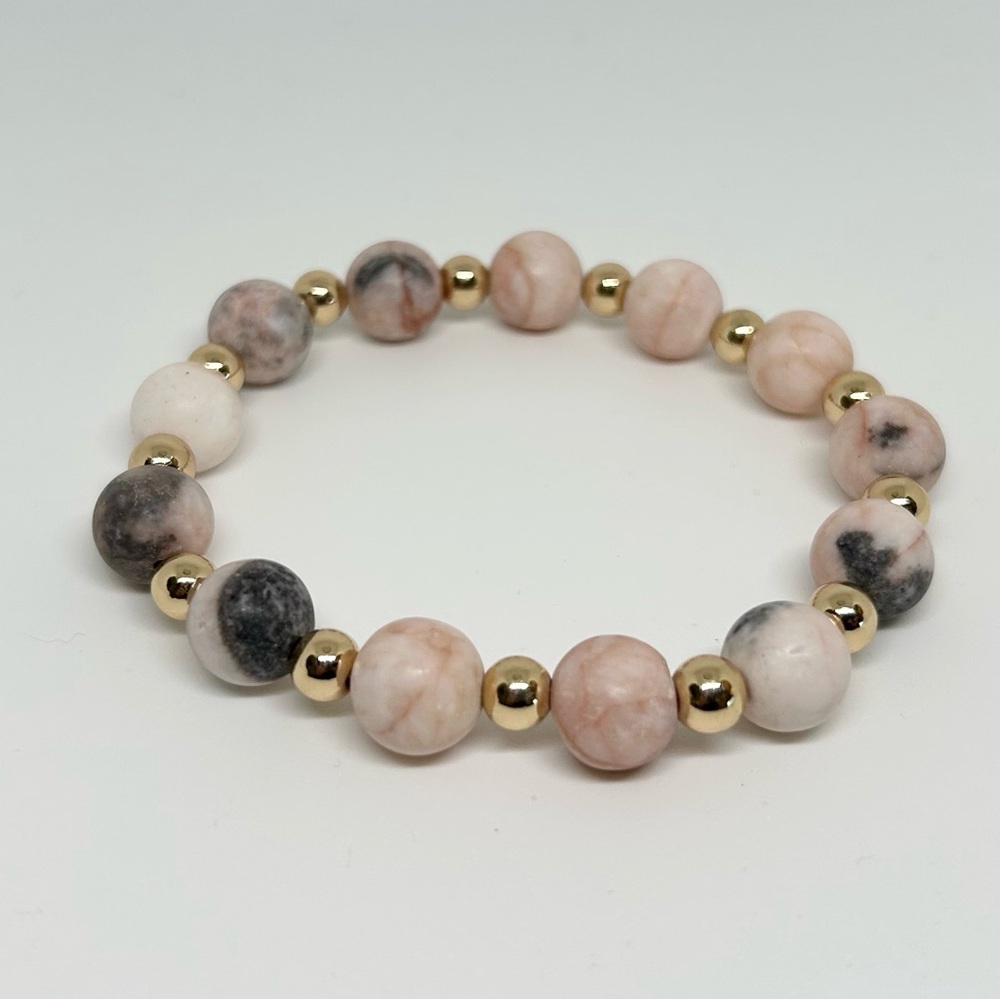 Gold Blush Stretch Bracelet Stack. - image 5